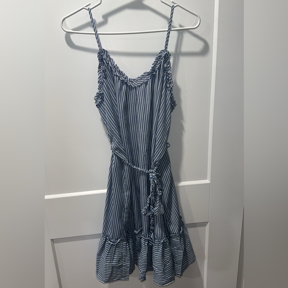 Blue and White Striped Sundress